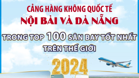 Nội Bài và Đà Nẵng trong top 100 sân bay tốt nhất trên thế giới