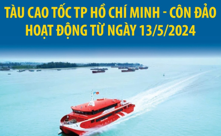 Tàu cao tốc TP Hồ Chí Minh - Côn Đảo hoạt động từ ngày 13/5/2024