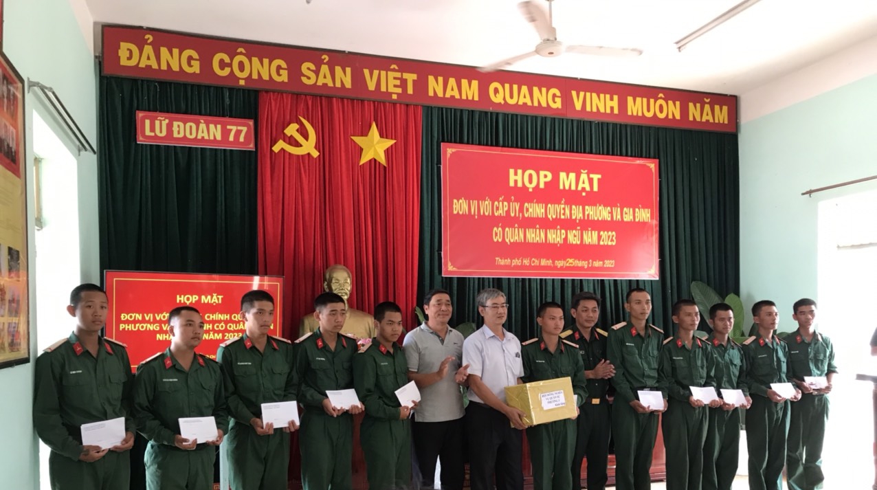 Lữ đoàn 77: Họp mặt đơn vị với cấp ủy, chính quyền phường 3 - Thành phố Tây Ninh và gia đình có quân nhân nhập ngũ 2023