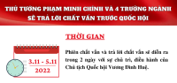 Thủ tướng Phạm Minh Chính và 4 bộ trưởng, trưởng ngành sẽ trả lời chất vấn