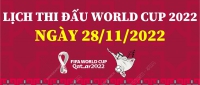 Lịch thi đấu World Cup 2022 ngày 28/11/2022