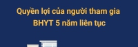 Quyền lợi của người tham gia BHYT 5 năm liên tục