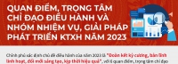 Quan điểm, trọng tâm chỉ đạo điều hành và nhóm nhiệm vụ, giải pháp phát triển KTXH năm 2023