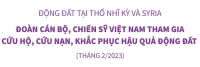 Đoàn cán bộ, chiến sỹ Việt Nam tham gia cứu hộ, cứu nạn, khắc phục hậu quả sau động đất tại Thổ Nhĩ Kỳ và Syria (2/2023)