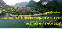 Ninh Bình là 1 trong 23 địa điểm du lịch tuyệt vời nhất năm 2023