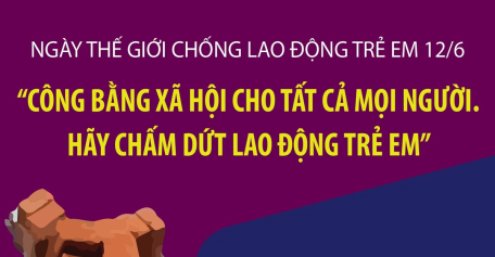 Ngày Thế giới chống Lao động trẻ em 12/6: “Công bằng xã hội cho tất cả mọi người. Hãy chấm dứt lao động trẻ em”