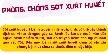 Khuyến cáo phòng, chống sốt xuất huyết