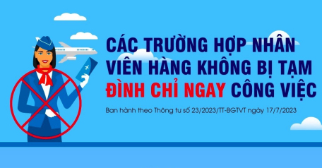 Các trường hợp nhân viên hàng không bị tạm đình chỉ ngay công việc