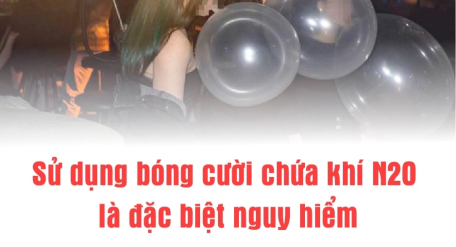 Sử dụng bóng cười chứa khí N2O là đặc biệt nguy hiểm