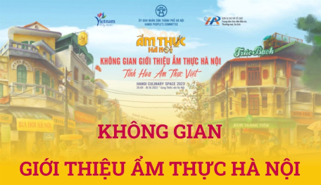 Không gian giới thiệu ẩm thực Hà Nội