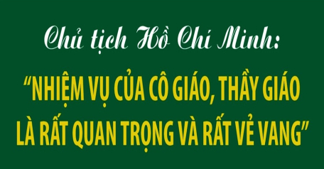 Chủ tịch Hồ Chí Minh: “Nhiệm vụ của cô giáo, thầy giáo là rất quan trọng và rất vẻ vang”