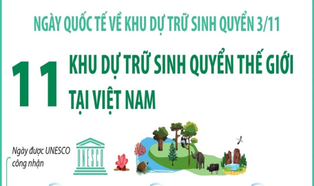 Ngày Quốc tế về Khu dự trữ sinh quyển 3/11: 11 khu dự trữ sinh quyển thế giới tại Việt Nam