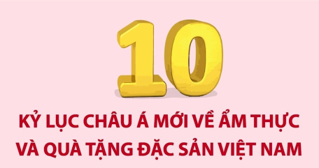 10 Kỷ lục châu Á mới về ẩm thực và quà tặng đặc sản Việt Nam