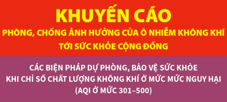 Các biện pháp dự phòng, bảo vệ sức khỏe khi chỉ số chất lượng không khí ở mức nguy hại