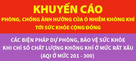 Các biện pháp dự phòng, bảo vệ sức khỏe khi chỉ số chất lượng không khí ở mức rất xấu