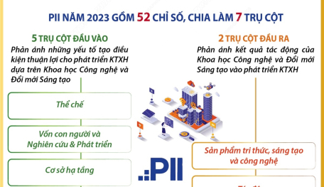 Bộ Chỉ số đổi mới sáng tạo cấp địa phương (PII) năm 2023: 10 địa phương đạt chỉ số cao nhất