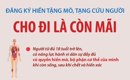 Đăng ký hiến tặng mô, tạng cứu người: Cho đi là còn mãi