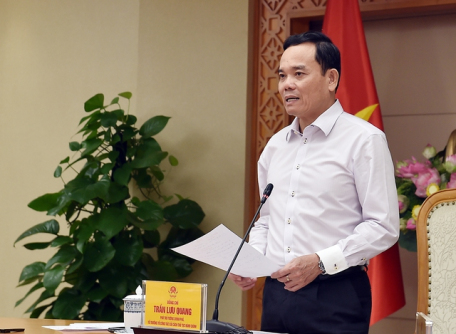 Phó Thủ tướng Trần Lưu Quang phát biểu tại cuộc họp trực tuyến về cải cách TTHC với 3 bộ, 8 địa phương - Ảnh: VGP/Hải Minh