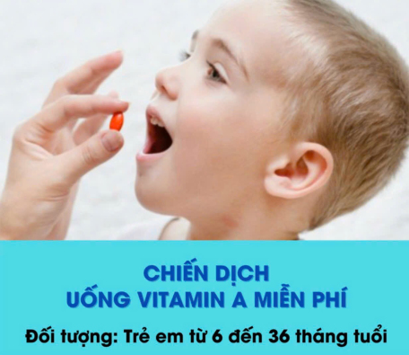 Uống vitamin A cho trẻ từ 6-36 tháng tuổi