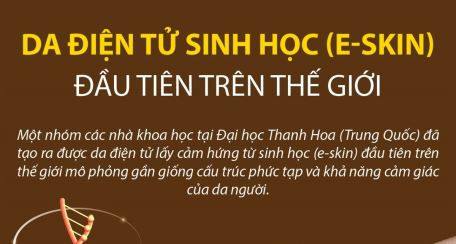 Da điện tử sinh học (e-skin) đầu tiên trên thế giới