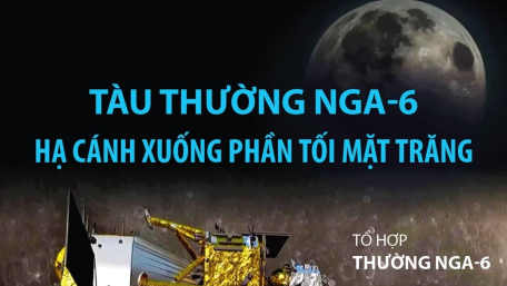 Tàu Thường Nga-6 hạ cánh xuống phần tối Mặt Trăng