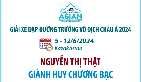 Nguyễn Thị Thật giành Huy chương Bạc tại Giải Xe đạp đường trường vô địch châu Á 2024