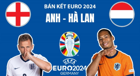 Bán kết EURO 2024: Anh đối đầu Hà Lan