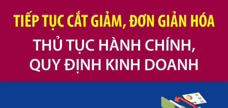 Tiếp tục cắt giảm, đơn giản hóa thủ tục hành chính, quy định kinh doanh