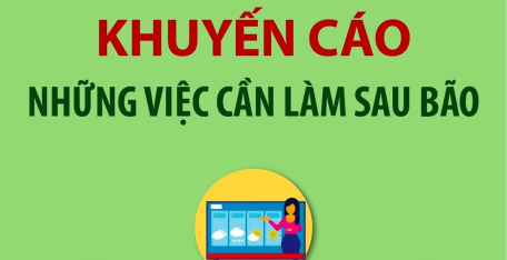 Khuyến cáo những việc làm sau bão