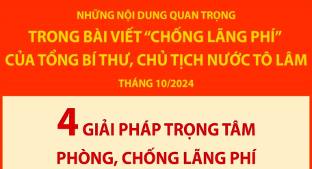 Tổng Bí thư, Chủ tịch nước Tô Lâm: 4 giải pháp trọng tâm phòng, chống lãng phí