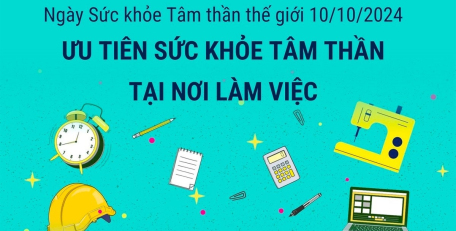 Ngày Sức khỏe Tâm thần thế giới 10/10/2024: Ưu tiên sức khỏe tâm thần tại nơi làm việc