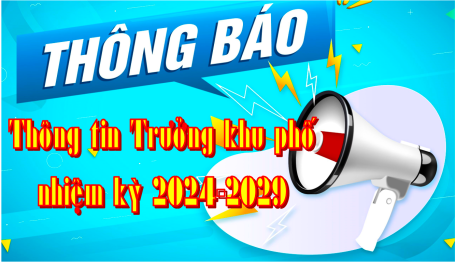 Công bố thông tin trưởng khu phố, nhiệm kỳ 2024-2029