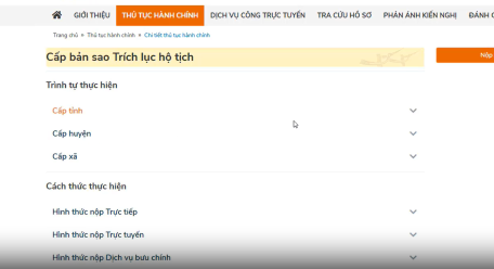 Tây Ninh: Hướng dẫn công dân thực hiện nộp TTHC cấp bản sao trích lục Hộ tịch và thanh toán trực tuyến trên cổng dịch vụ công