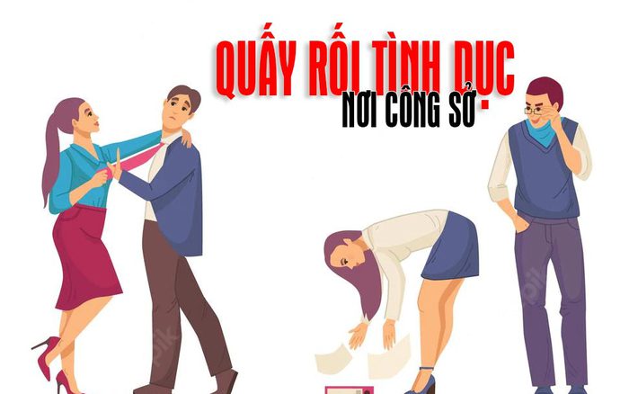 Quấy rối nơi công sở (Ảnh: internet)