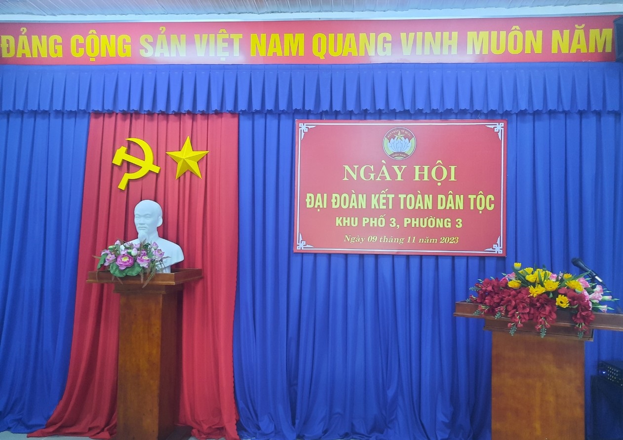 Khu phố 3, Phường 3 tổ chức Ngày hội Đại đoàn kết toàn dân tộc