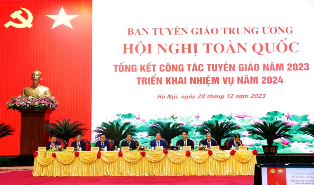 Hội nghị toàn quốc tổng kết công tác tuyên giáo năm 2023, triển khai nhiệm vụ năm 2024.