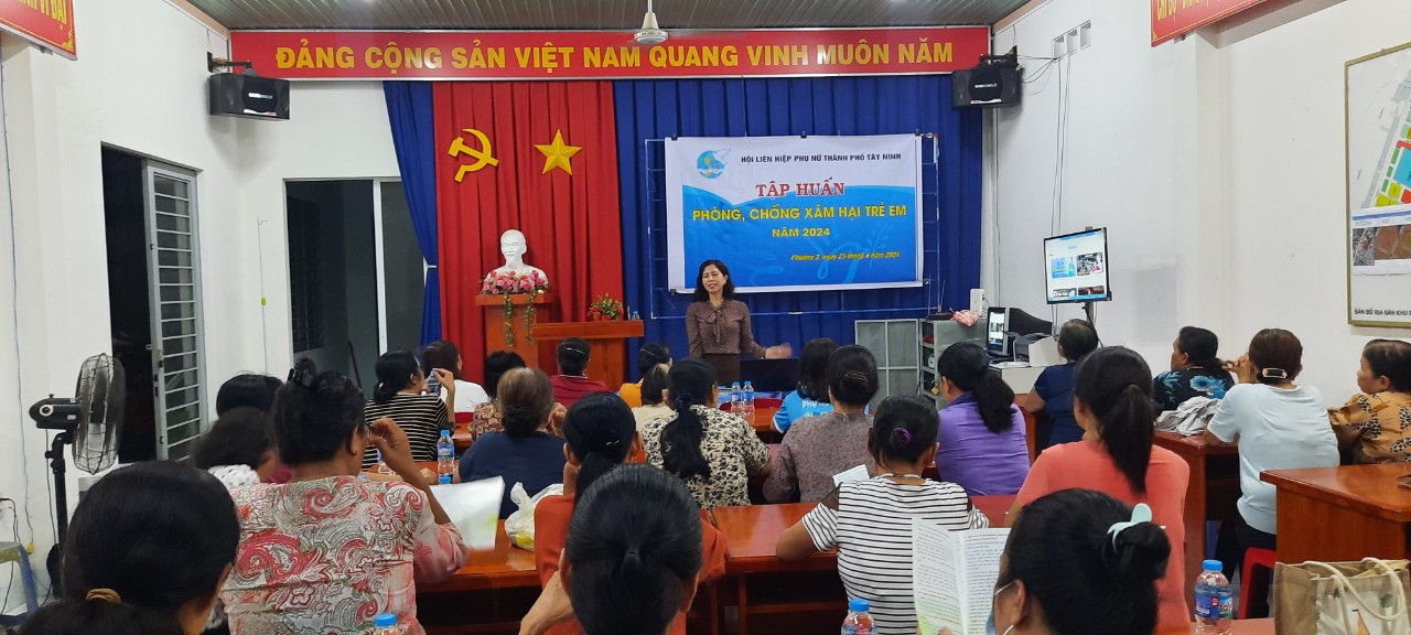 Hội LHPN Thành phố Tây Ninh truyền thông phòng chống xâm hại trẻ em tại Phường 3