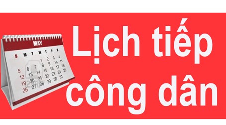 Lịch tiếp công dân tháng 9 năm 2024