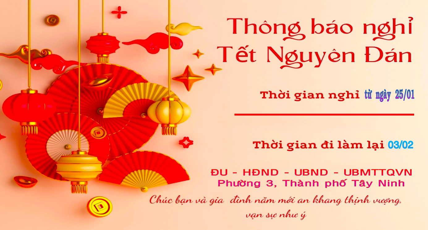 Thông báo nghỉ tết Nguyên đán