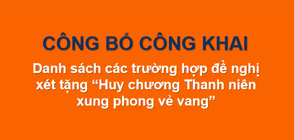 Công khai danh sách các trường hợp đề nghị xét tặng “Huy chương Thanh niên xung phong vẻ vang”